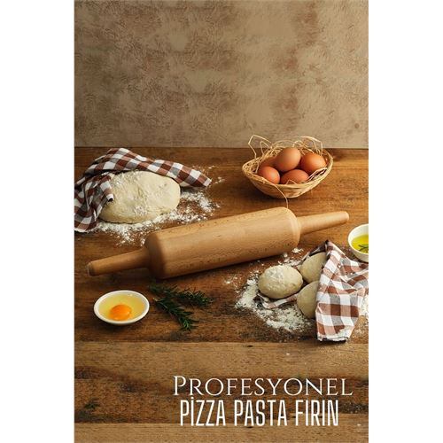 Tekno-Firsat Fırıncı Pastacı Pizza Merdanesi Ahşap XL