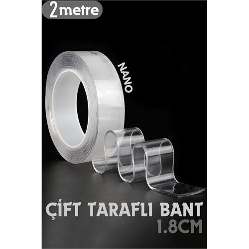 Tekno-Firsat 2 Metre Çift Taraflı Yapıştırıcı Bant Çivisiz Montaj