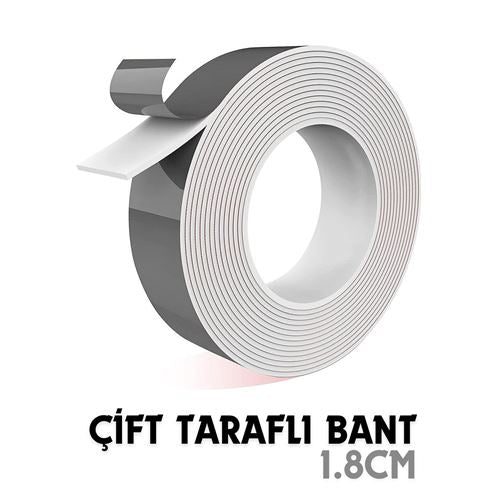 Tekno-Firsat 2 Metre Çift Taraflı Yapıştırıcı Bant Çivisiz Montaj