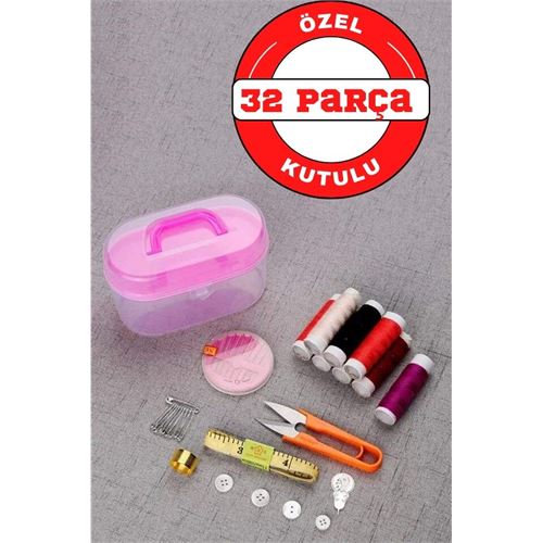 Tekno-Firsat 32 Parça Kutulu Seyahat Dikiş İğne İplik Seti