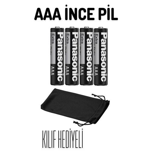 Panasonic İnce Kalem Pil  HeavyDuty AAA Kılıfında 4 ADET