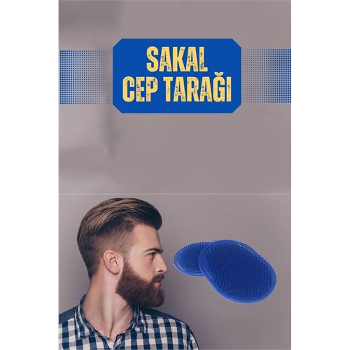 Tekno-Firsat Beretta Sakinleştirici Sakal Saç Tarama Tarağı MAVİ 716296