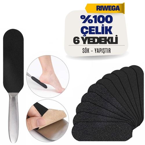 Tekno-Firsat Riwega 10 Yedekli Çelik Pedikür Spatulası