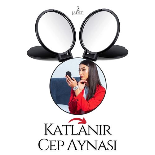 Tekno-Firsat Katlanabilir Mini Çanta Aynası 2 li SET