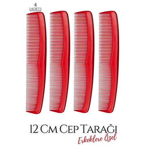 Tekno-Firsat 12 Cm Erkek Cep Tarağı 4 ADET