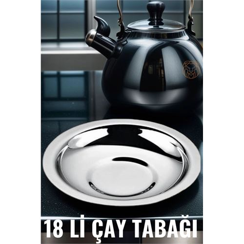 Tekno-Firsat 18 li Metal Çay Tabağı Veneta Design Seti