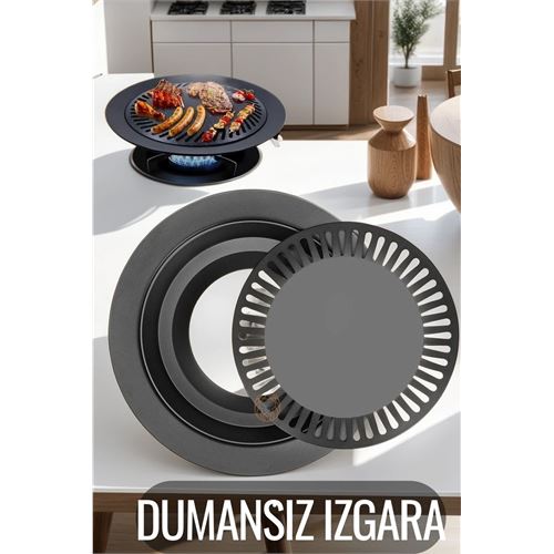 Tekno-Firsat Kokusuz Dumansız Izgara Su Hazneli Ocak Üstü Grill