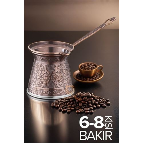 Tekno-Firsat 6-8 Kişilik XL Bakır Cezve İndüksiyon Tabanlı