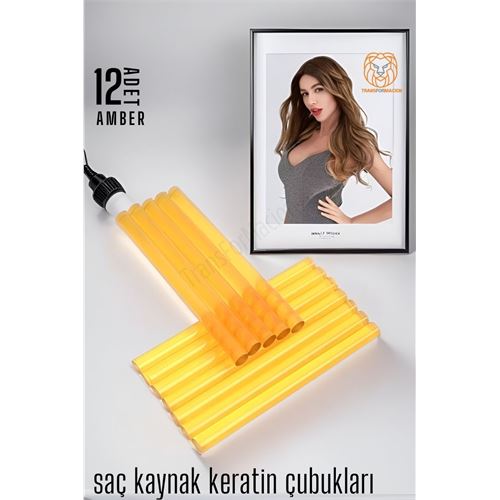 Tekno-Firsat Nano Keratin Kaynak Çubukları 12 ADET AMBER Absolute