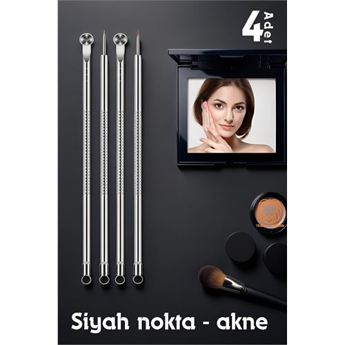 Tekno-Firsat Nano Komedon 4 lü Set Çelik Absolute Professional