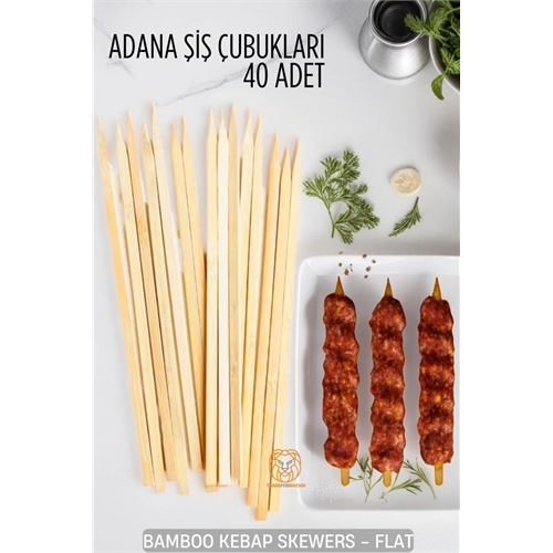 Tekno-Firsat Adana Şiş Çubukları Bambu 40 ADET