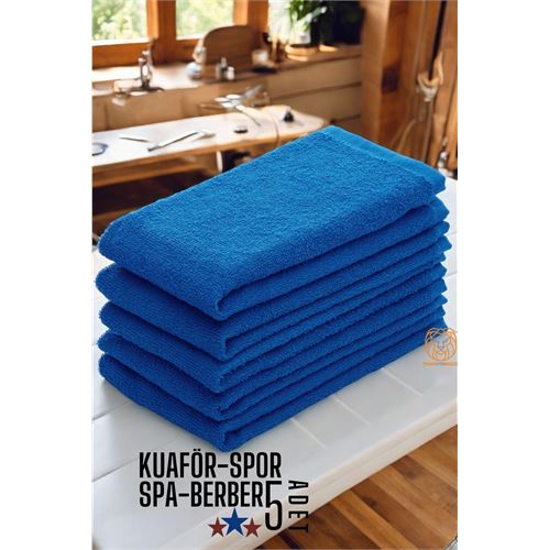 Tekno-Firsat Havlu Seti Kuaför Berber Spor SPA Salon Havlusu Mikrofiber MAVİ